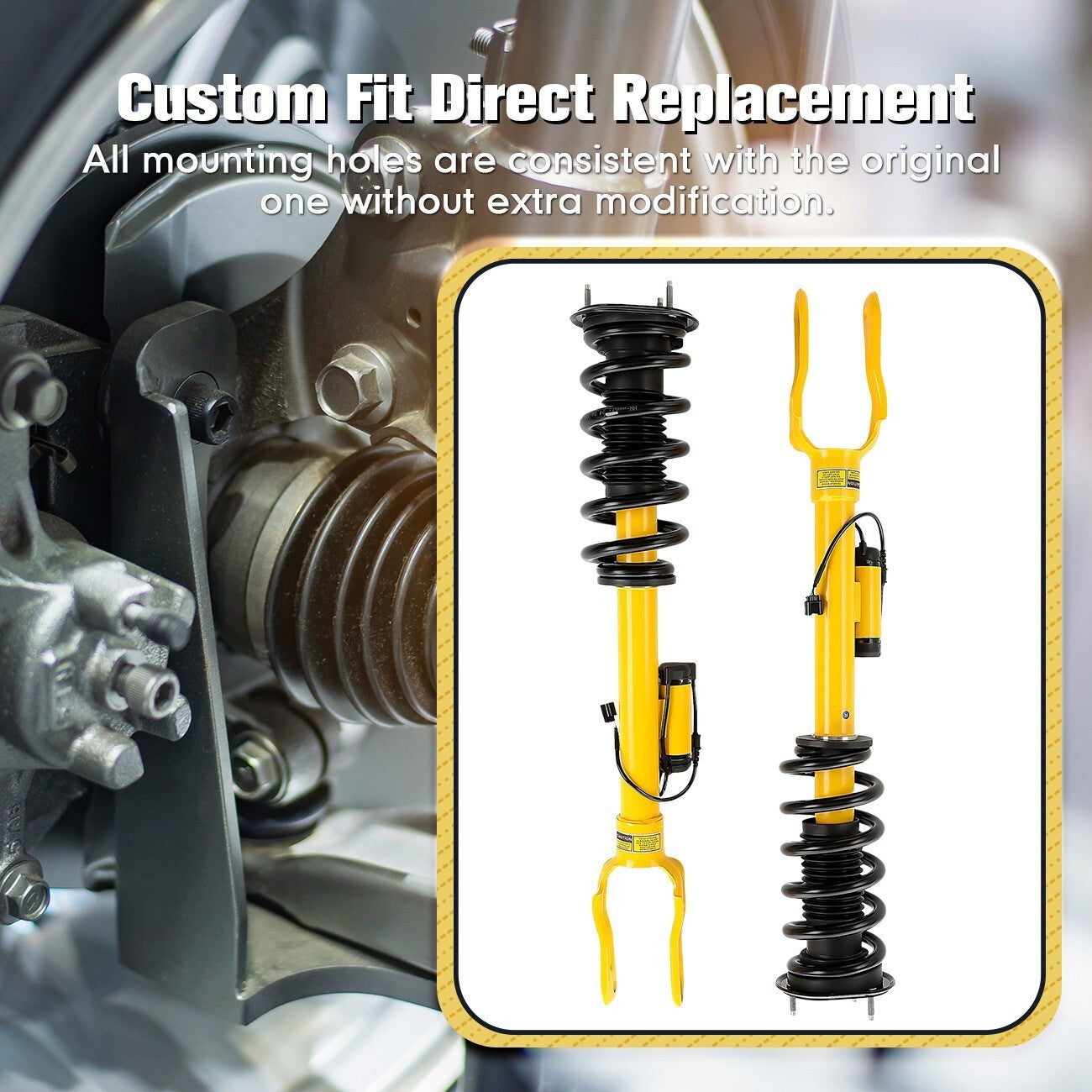 2 Front Shock Struts w/ Electric For Jeep Grand Cherokee Overland SRT8 2012-2015