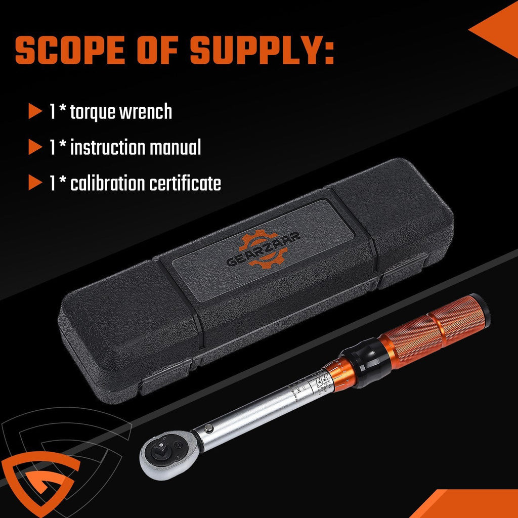 Torque Wrench tool 1/4" Drive 2-20Nm Bicycle Ratchet Adjustable w/Box Calibrated