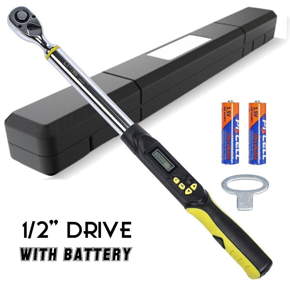 Digital Torque Wrench Adjustable Electric Torque Wrench-tool 1/2" Drive 10-200NM