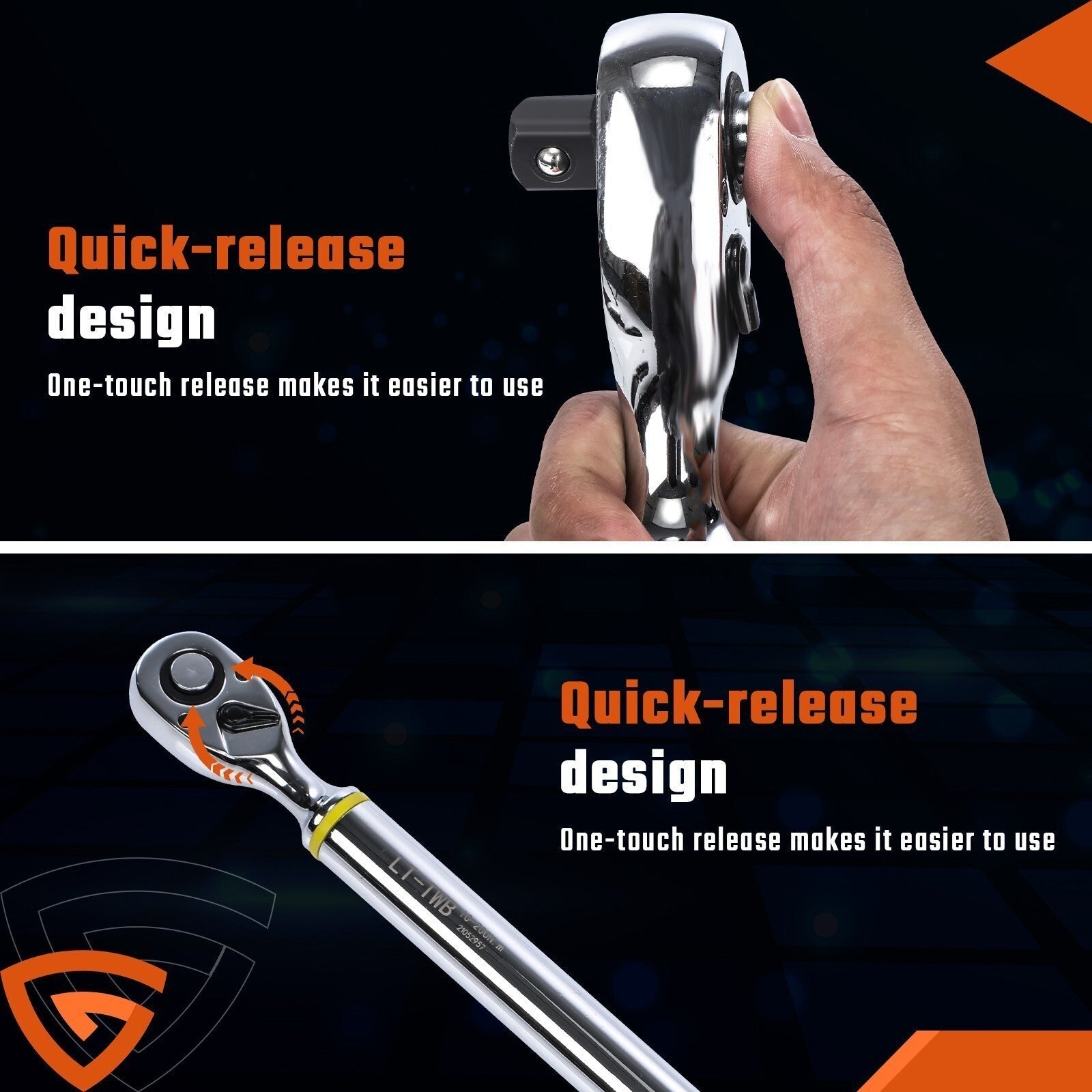 Digital Torque Wrench Adjustable Electric Torque Wrench-tool 1/2" Drive 10-200NM