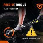 Digital Torque Wrench Adjustable Electric Torque Wrench-tool 1/2" Drive 10-200NM