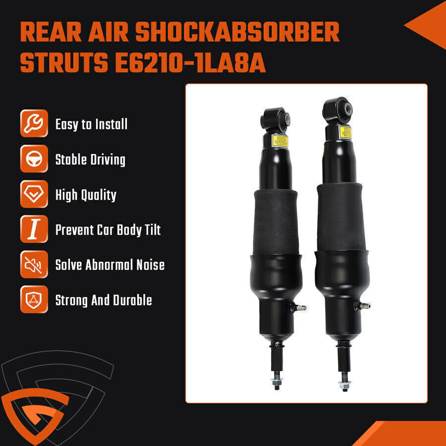 2pc Rear Air Suspension Shock Struts For Nissan Armada 5.6L V8 2017-2023