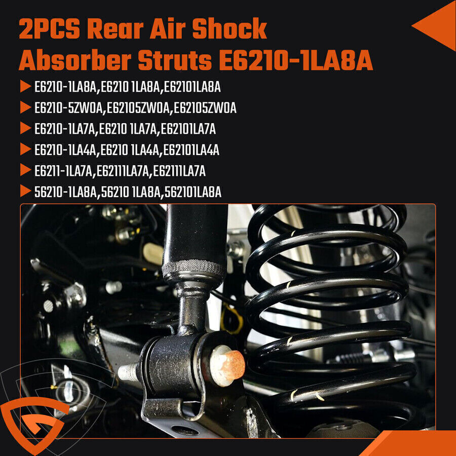 2pc Rear Air Suspension Shock Struts For Nissan Armada 5.6L V8 2017-2023