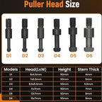 Inner Bearing Puller and Three-Jaw Blind-Hole Removal Tool Set