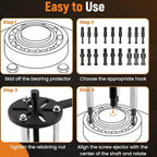 Bearing Disassembly Puller Inner Hole Puller Removal Tool Three-jaw Puller Set !