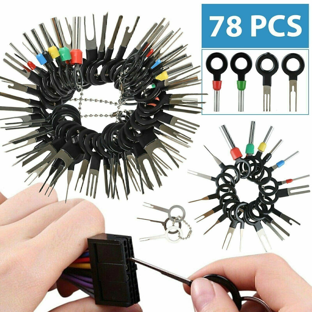 78Pcs Wire Terminal Removal Tool Car Electrical Wiring Crimp Connector Pin