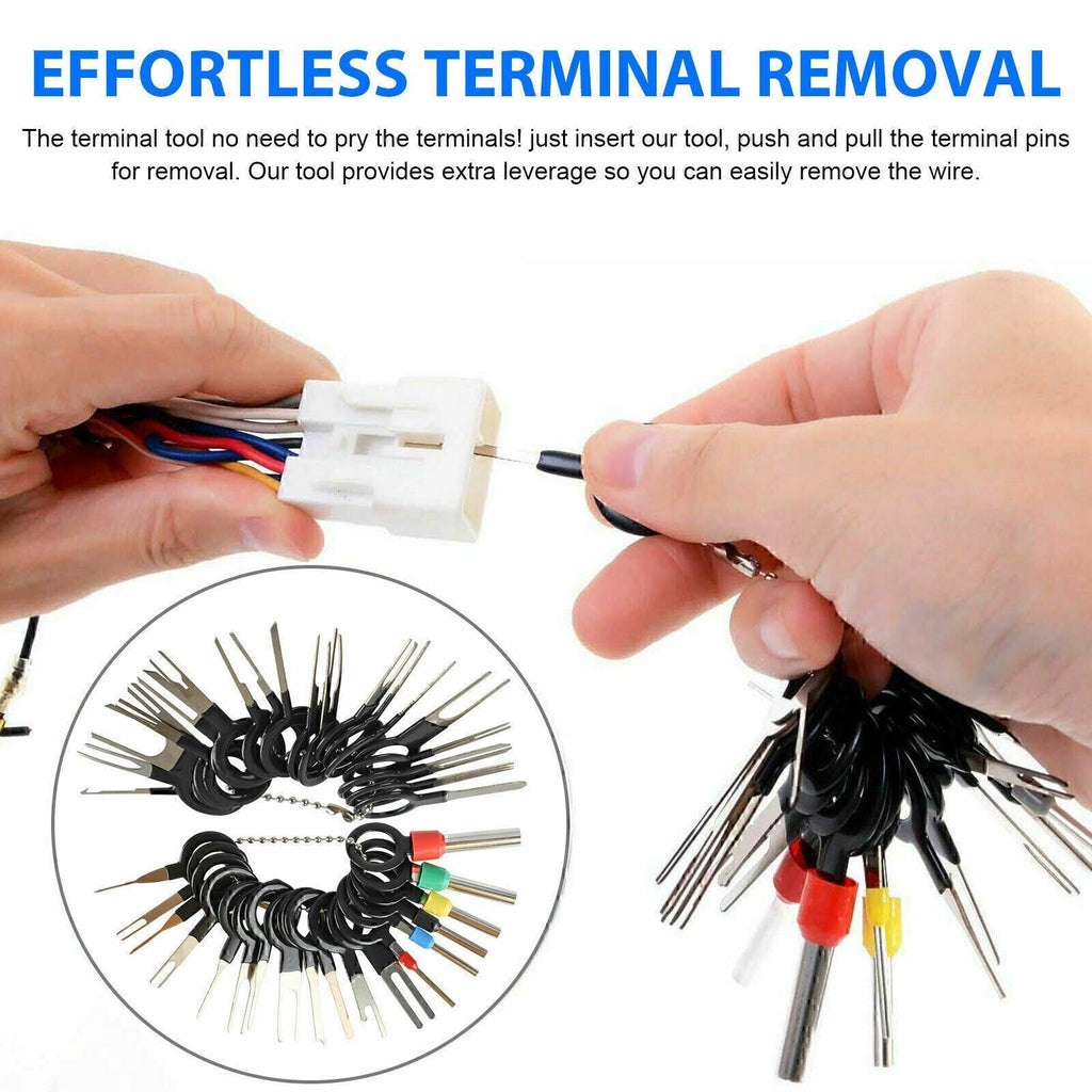 78Pcs Wire Terminal Removal Tool Car Electrical Wiring Crimp Connector Pin