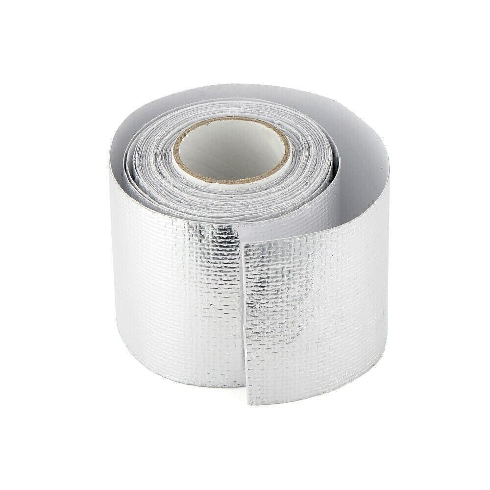 2"x16'Adhesive Exhaust Header Turbo Manfold Pipe Aluminum Heat Shield Wrap Tape!