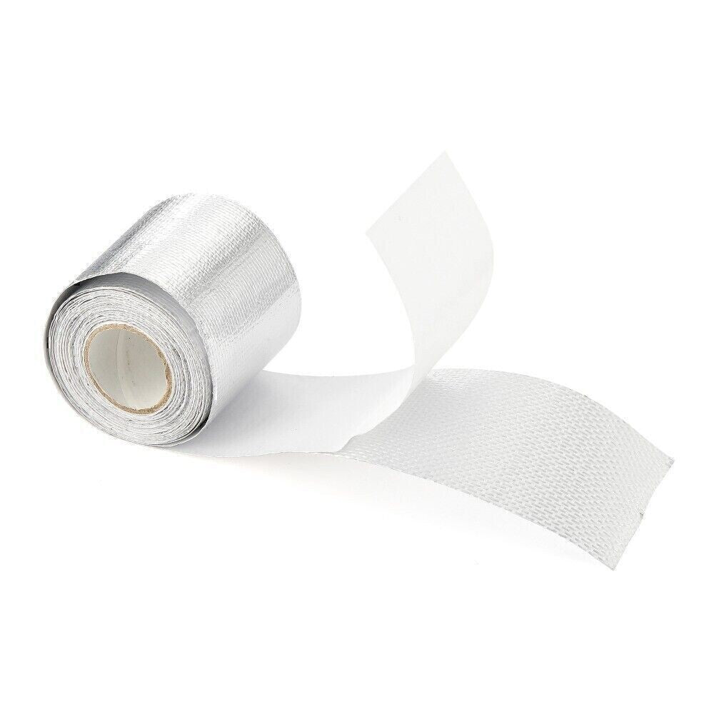 2"x16'Adhesive Exhaust Header Turbo Manfold Pipe Aluminum Heat Shield Wrap Tape!