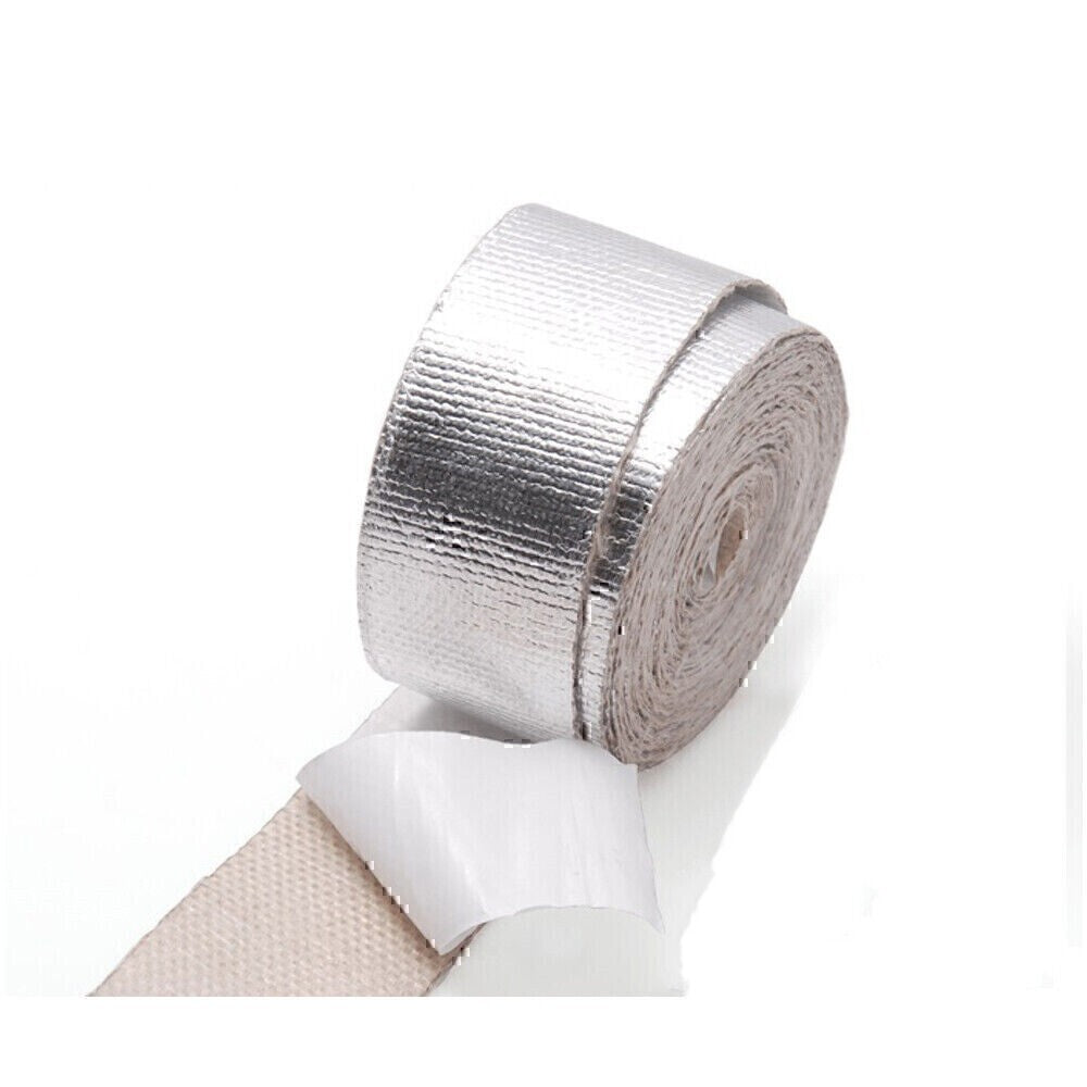 2"x16'Adhesive Exhaust Header Turbo Manfold Pipe Aluminum Heat Shield Wrap Tape!