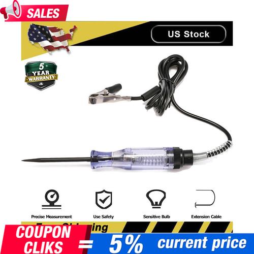 Test Light Car Circuit Tester Probe 6V 12V 24V Voltage Continuity Tester Car US*