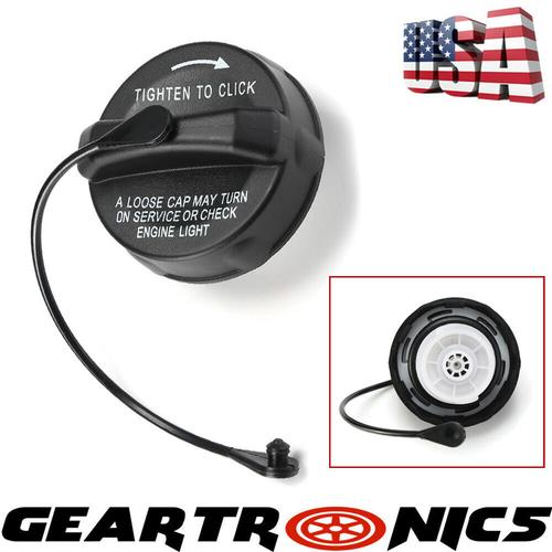 For 1999-2019 Jeep Dodge Chrysler Non-Locking Fuel Filler Gas Cap W/Tether Blac!