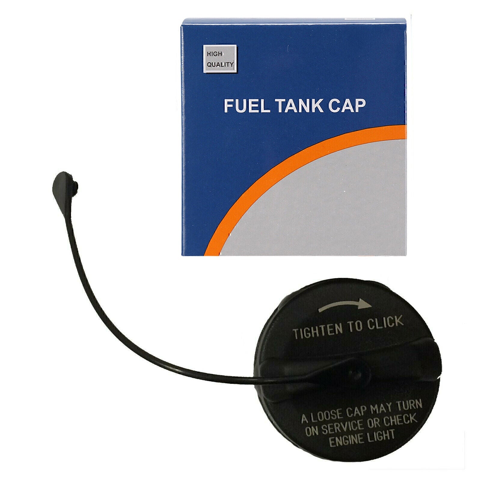 For 1999-2019 Jeep Dodge Chrysler Non-Locking Fuel Filler Gas Cap W/Tether Blac!