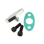 Turbo Oil Feed Line Flange Gasket 4AN 4 AN Fitting Adapter For T3 T4 T04E
