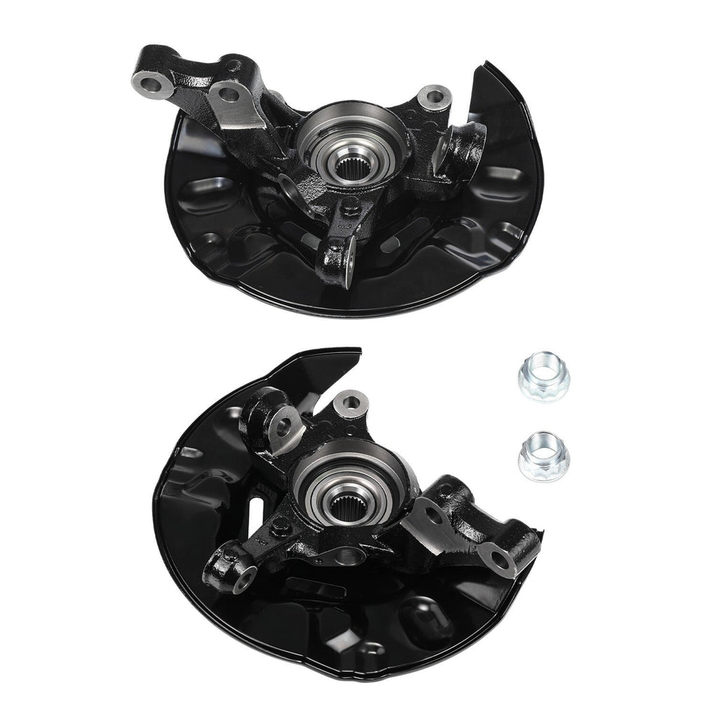 2pc Front Wheel Bearing Hub Knuckle Assembly For 2003-2008 Toyota Corolla 1.8L