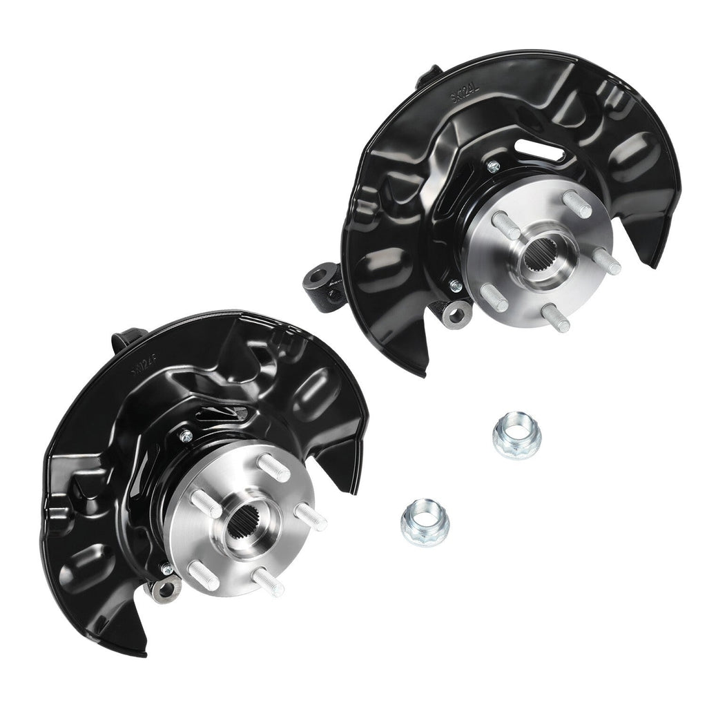 2pc Front Wheel Bearing Hub Knuckle Assembly For 2003-2008 Toyota Corolla 1.8L