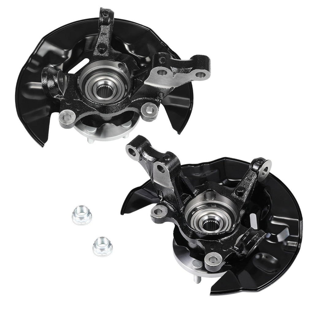2pc Front Wheel Bearing Hub Knuckle Assembly For 2003-2008 Toyota Corolla 1.8L