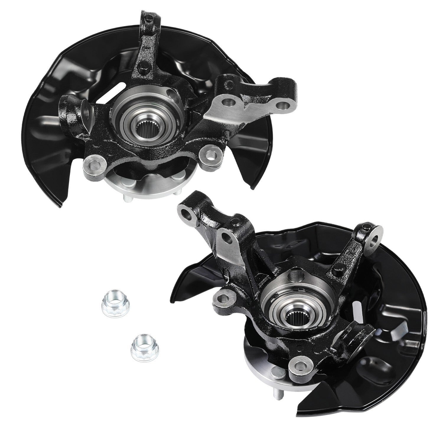 2pc Front Wheel Bearing Hub Knuckle Assembly For 2003-2008 Toyota Corolla 1.8L