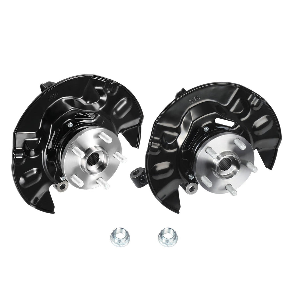 2pc Front Wheel Bearing Hub Knuckle Assembly For 2003-2008 Toyota Corolla 1.8L
