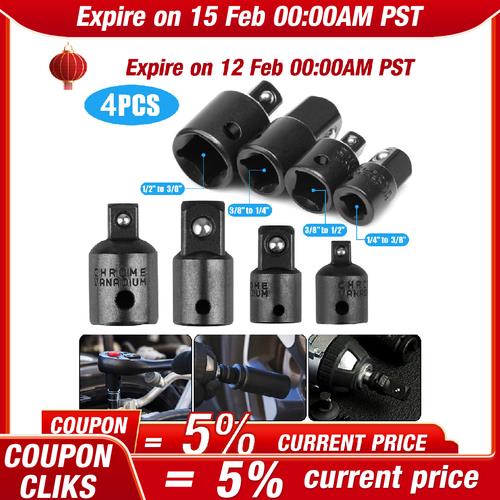 4pc 3/8" to 1/4" 1/2 inch Drive Ratchet SOCKET ADAPTER REDUCER Air Impact