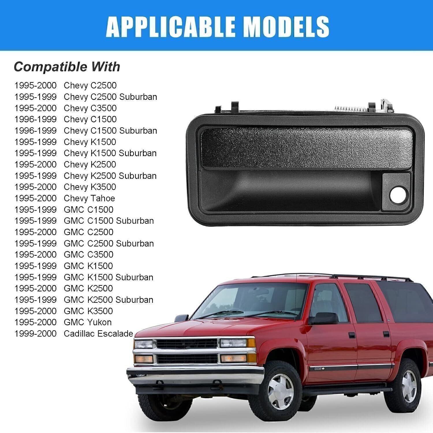 For Chevy GMC Outside Exterior Door Handle Front Left and Right 1995 to 2000