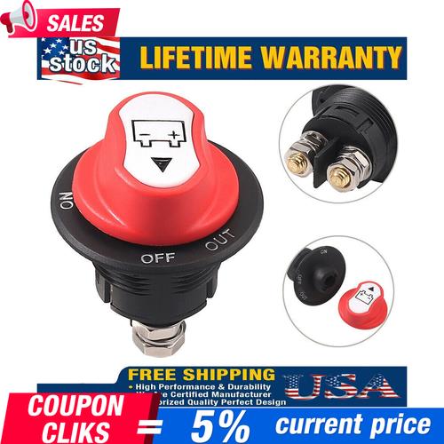 100A Battery Isolator Switch Disconnect Power Cut Off Kill for Car Boat RV Truc!