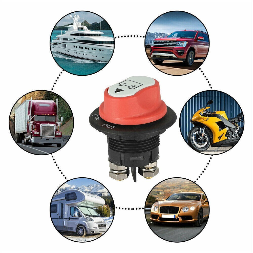 100A Battery Isolator Switch Disconnect Power Cut Off Kill for Car Boat RV Truc!