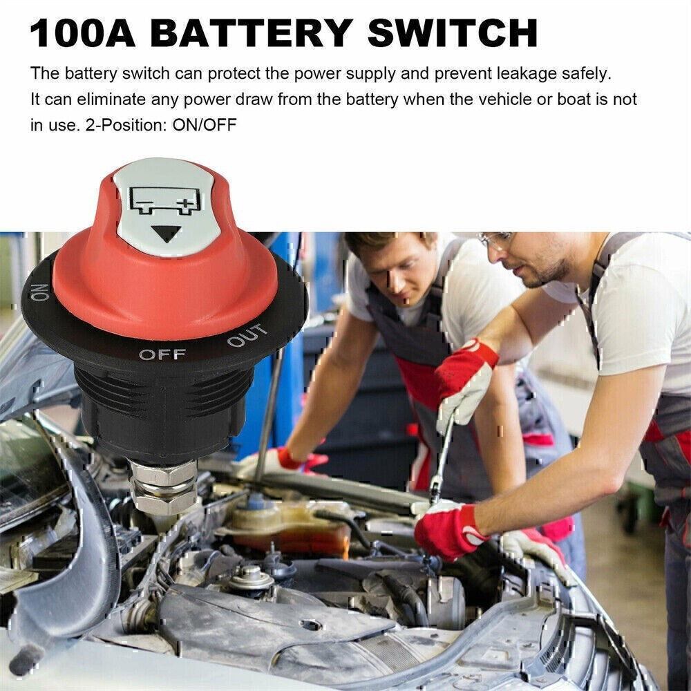 100A Battery Isolator Switch Disconnect Power Cut Off Kill for Car Boat RV Truc!
