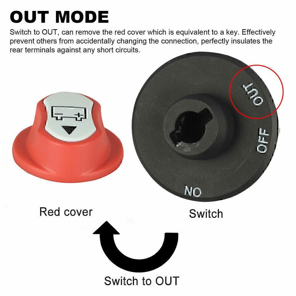 100A Battery Isolator Switch Disconnect Power Cut Off Kill for Car Boat RV Truc!