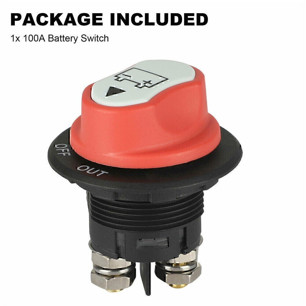 100A Battery Isolator Switch Disconnect Power Cut Off Kill for Car Boat RV Truc!
