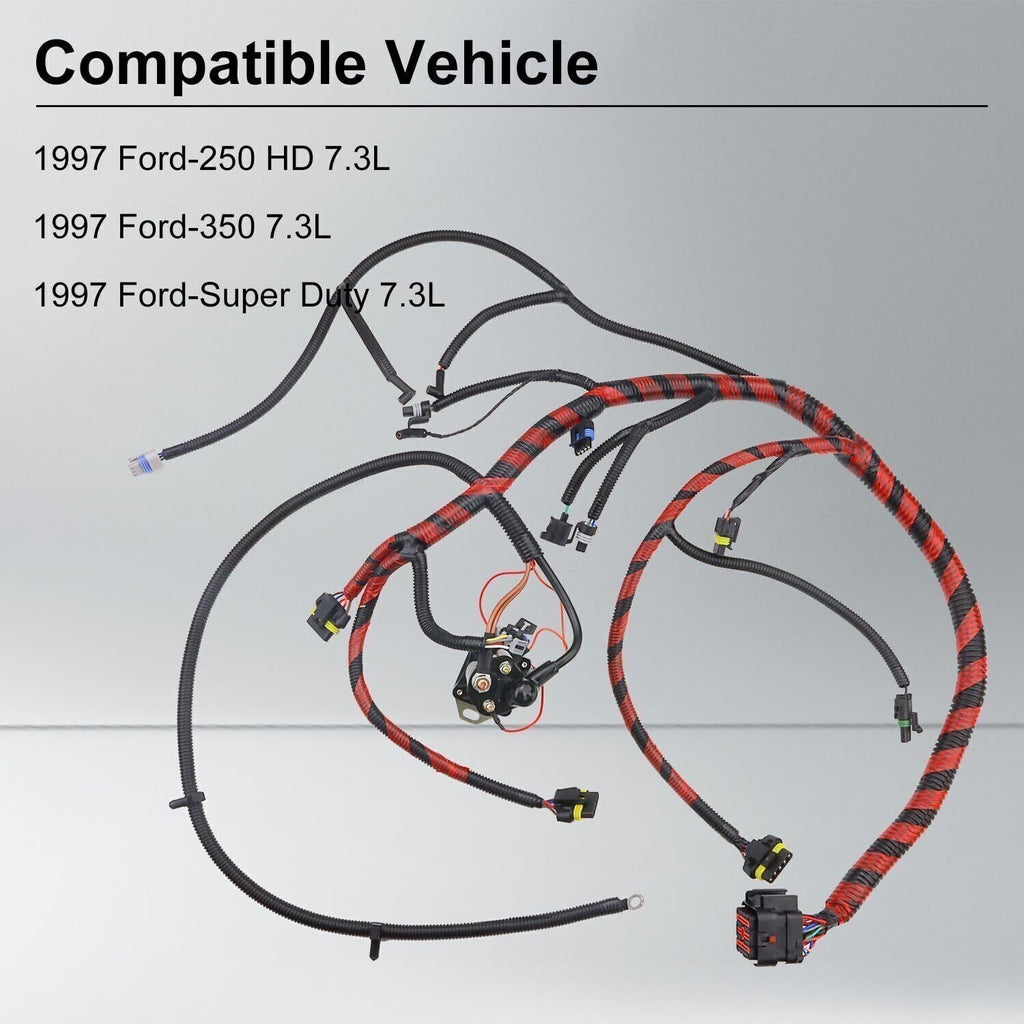 For 1997 F-250 F-350 Ford Engine Wiring Harness Cable 7.3L Diesel F7TZ9A451CA *