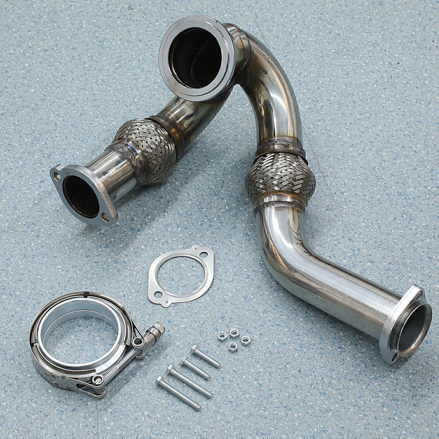 Y-PIPE UP PIPE TURBO INSTALL GASKET CLAMP FOR 03-07 FORD 6.0 POWERSTROKE NEW