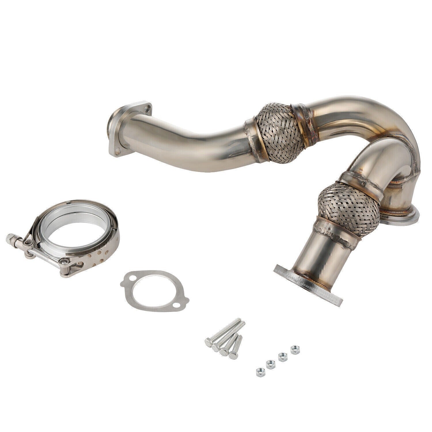 Y-PIPE UP PIPE TURBO INSTALL GASKET CLAMP FOR 03-07 FORD 6.0 POWERSTROKE NEW