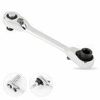 New 1/4" Mini Double-Ended Quick Socket Ratchet Wrench Rod Screwdriver Bit Tool!