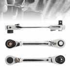 New 1/4" Mini Double-Ended Quick Socket Ratchet Wrench Rod Screwdriver Bit Tool!
