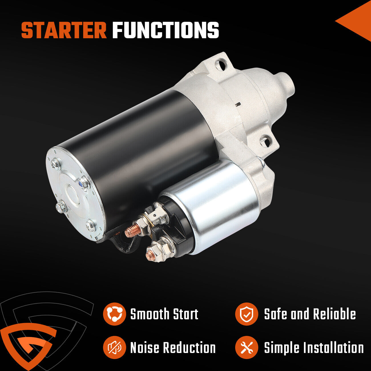 Starter Fits Kohler 2409801 2509808 2509809 2509811 6744 John Deere Direct-Fit!