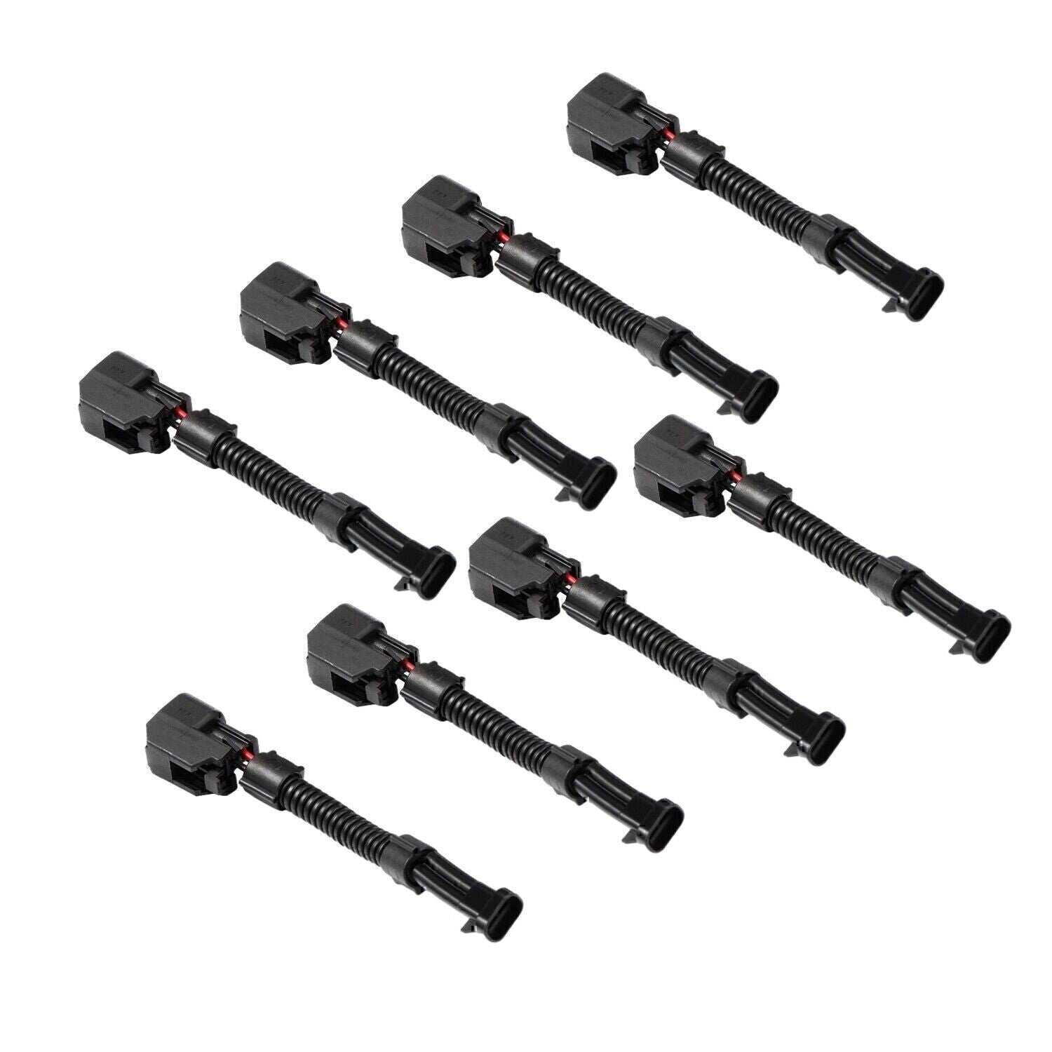 8PCS EV6 FEMALE TO DELPHI MALE FUEL INJECTOR CONNECTOR ADAPTER NEW FOR GM ENGINE