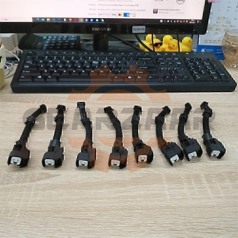8PCS EV6 FEMALE TO DELPHI MALE FUEL INJECTOR CONNECTOR ADAPTER NEW FOR GM ENGINE