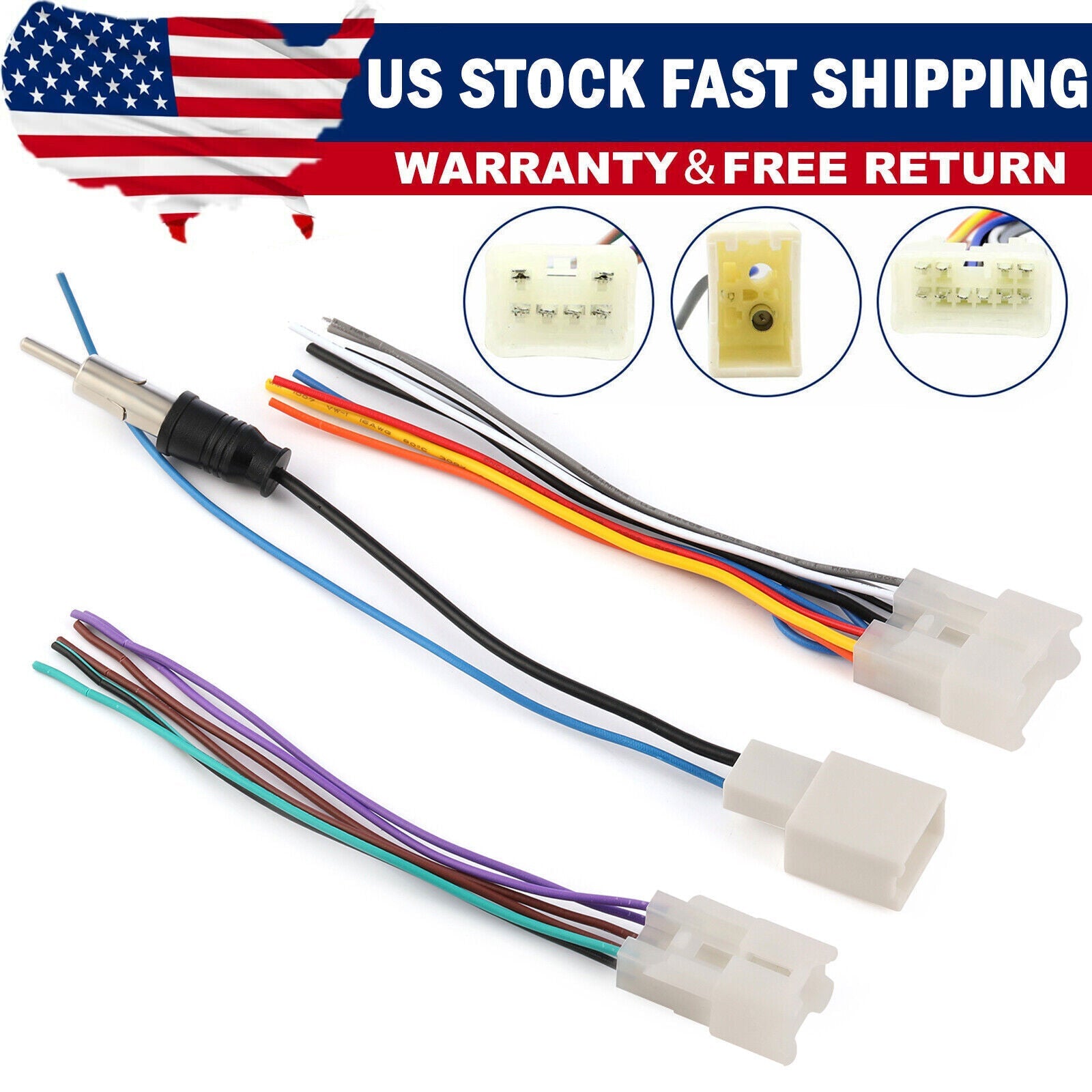 For Toyota Aftermarket Radio Stereo Install Car Wire Harness cable Adapter