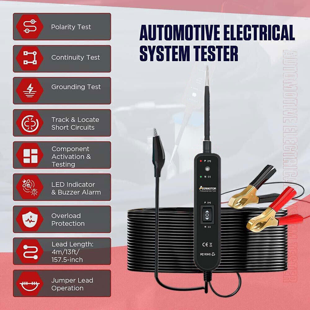 6-24V Car Auto Digital Power Probe Circuit Electrical Tester Tool Device System