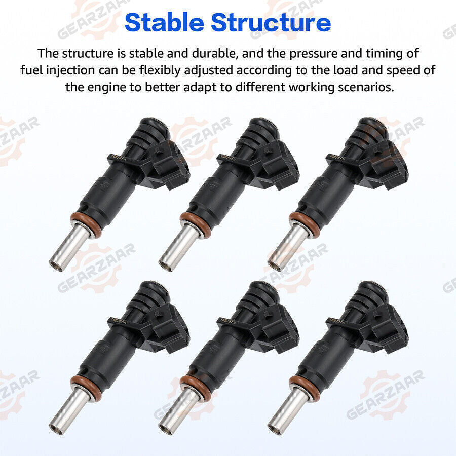 6pc Fuel Injectors 7531634 For BMW 328i 330i 525i 528i 530i X3 X5 Z4 13537531634