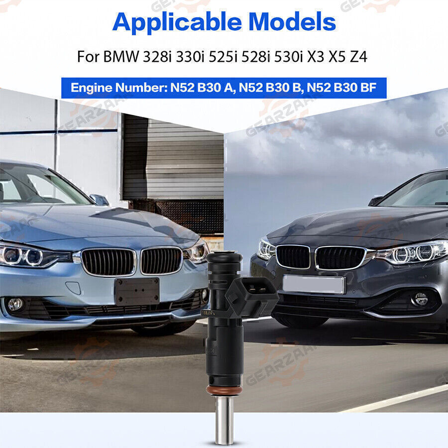 6pc Fuel Injectors 7531634 For BMW 328i 330i 525i 528i 530i X3 X5 Z4 13537531634