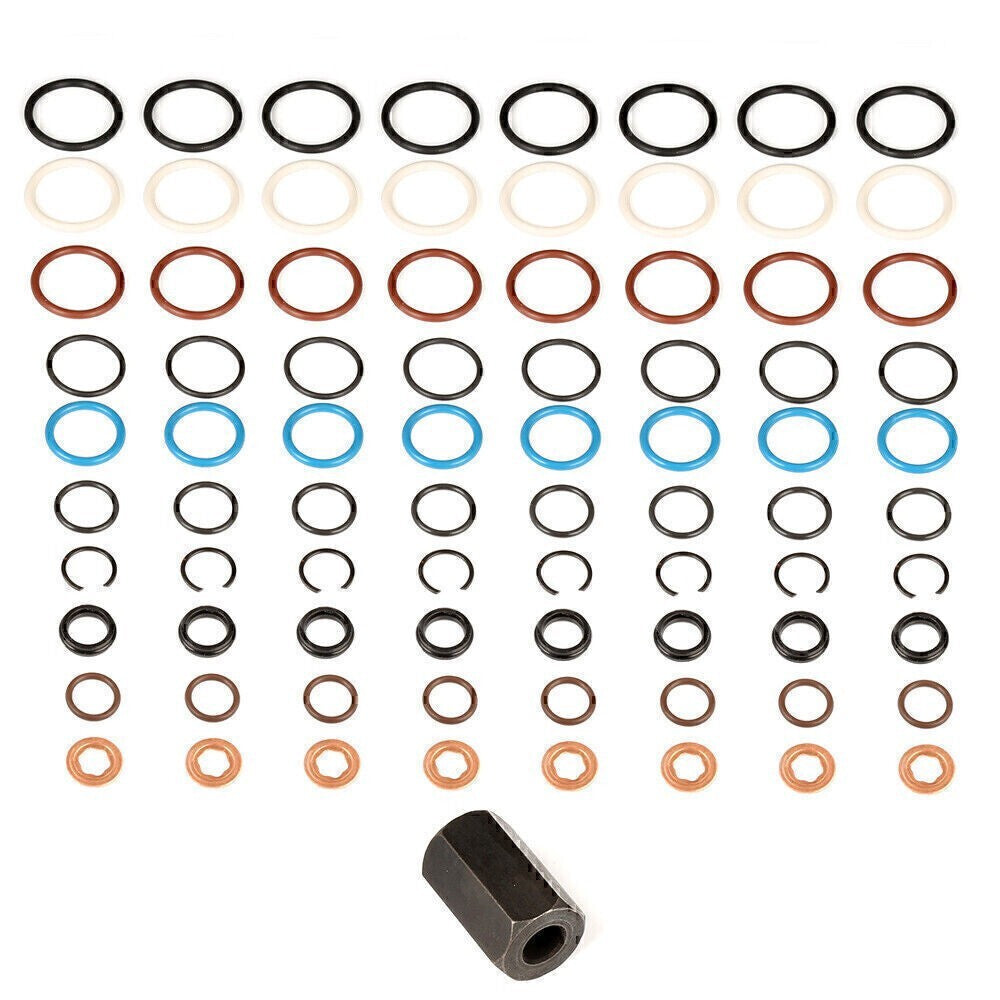 Oil Rail Leak Repair Kit Orings Tool Injector Seal Kit For Ford Powerstroke 6.0