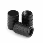 8x Universal Tire Valve Stem Caps Kit For Car, Truck Standard Fitting (Black)
