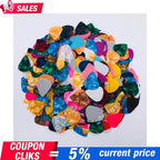 100pc Guitar Picks Celluloid Thin Acoustic Electric Plectrums Colorful 0.46MM US