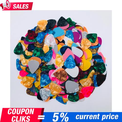 100pc Guitar Picks Celluloid Thin Acoustic Electric Plectrums Colorful 0.46MM US