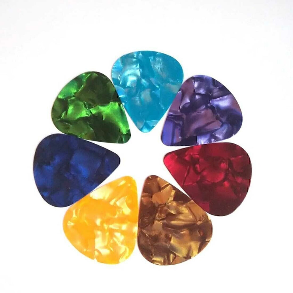 100pc Guitar Picks Celluloid Thin Acoustic Electric Plectrums Colorful 0.46MM US