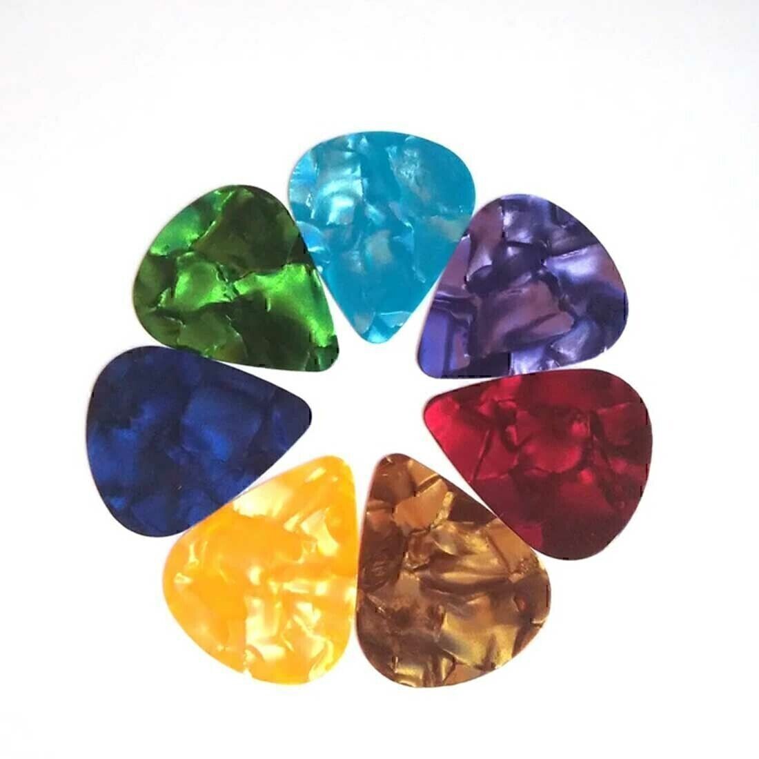 100pc Guitar Picks Celluloid Thin Acoustic Electric Plectrums Colorful 0.46MM US