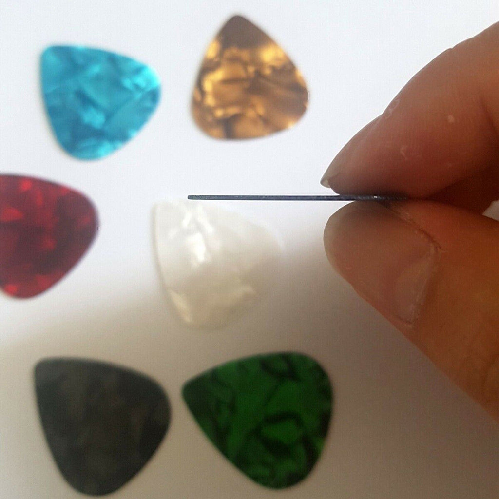 100pc Guitar Picks Celluloid Thin Acoustic Electric Plectrums Colorful 0.46MM US