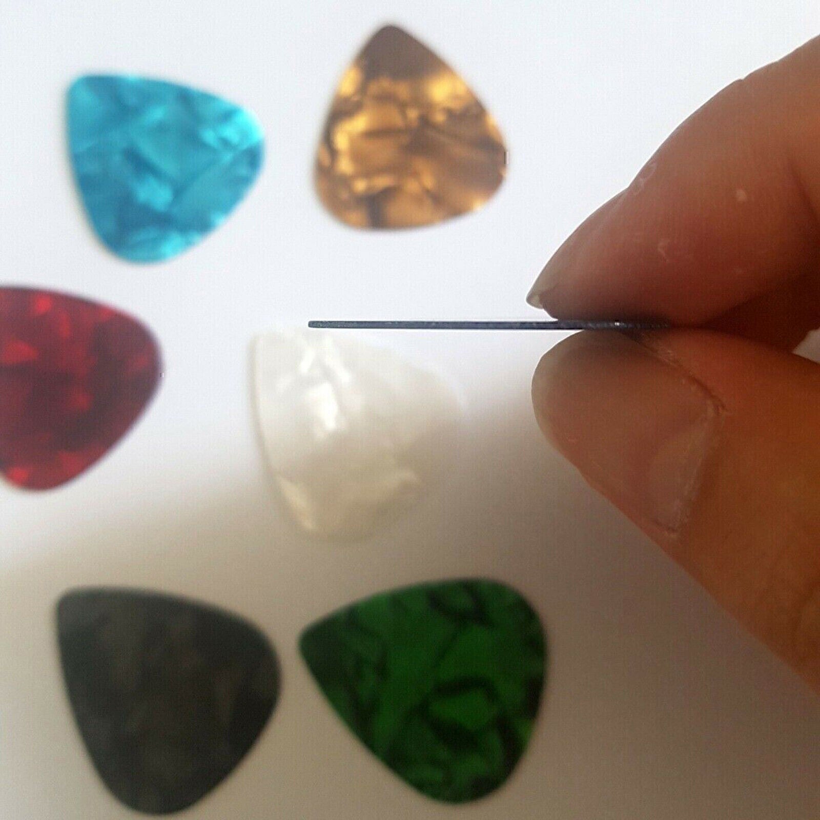 100pc Guitar Picks Celluloid Thin Acoustic Electric Plectrums Colorful 0.46MM US